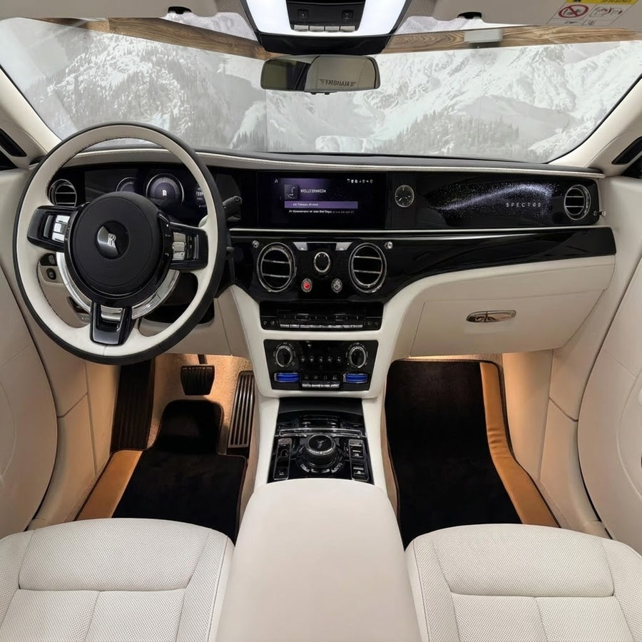 Tapis de voiture noirs pour Rolls Royce Spectre (2023-2024)