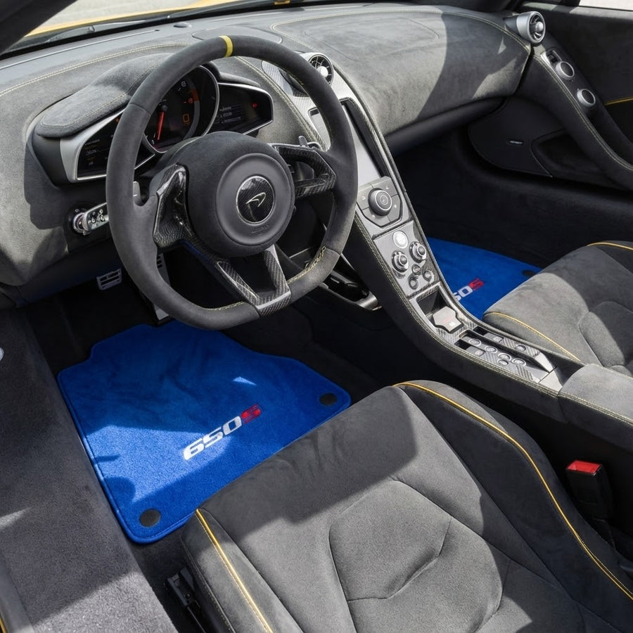Tapis de voiture bleus Sur mesure pour McLaren 650S