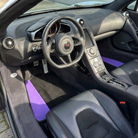Purple Leather Black Floor Mats for McLaren 570S (2015-2021) | Black Trim