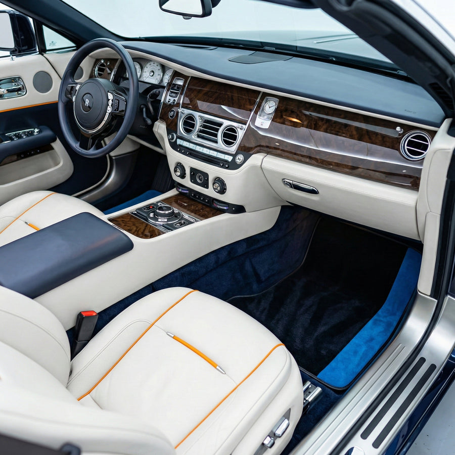 Tappetini per auto neri su misura per Rolls Royce Dawn