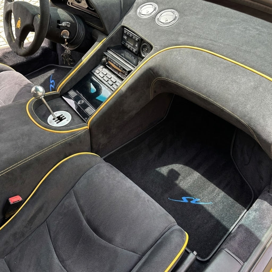 Tapis de voiture noirs pour Lamborghini Diablo (1990-2001)