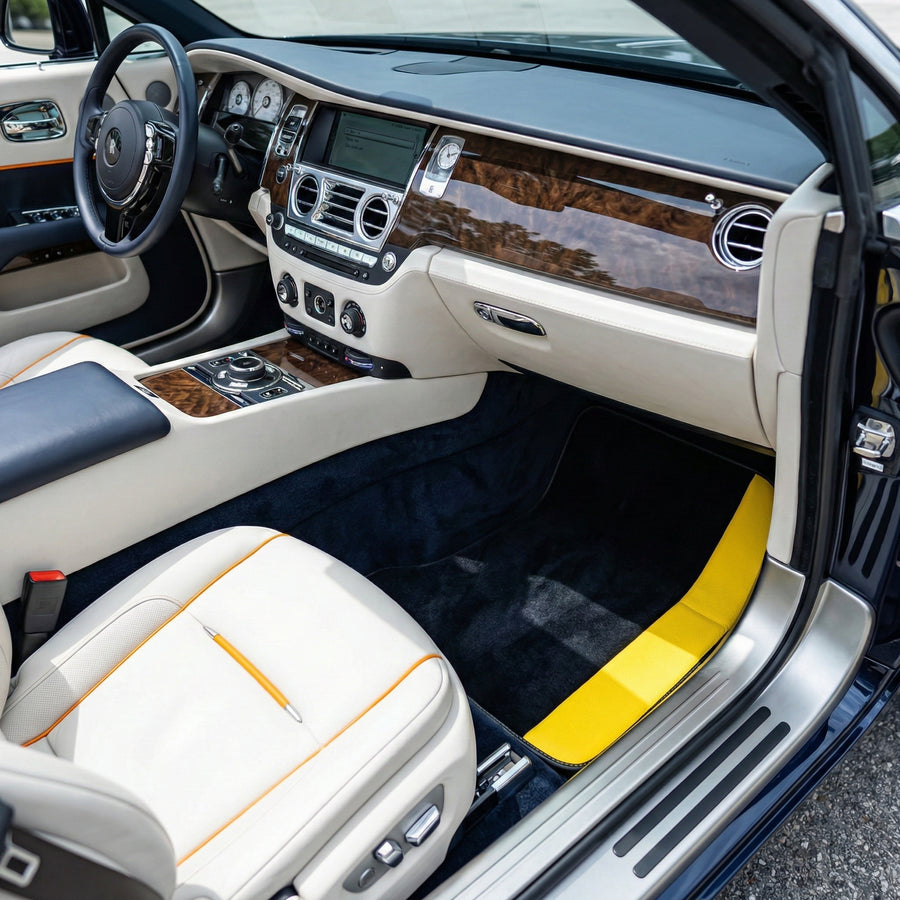 Tapis de voiture Sur mesure noirs pour Rolls Royce Dawn