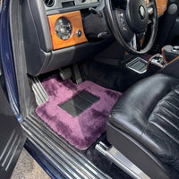 Tapis de voiture en peau de mouton violette pour Rolls-Royce Phantom Drophead Coupe (2007-2016)
