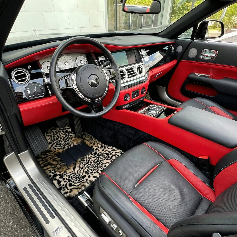 Alfombrillas de piel de leopardo para Rolls-Royce Dawn