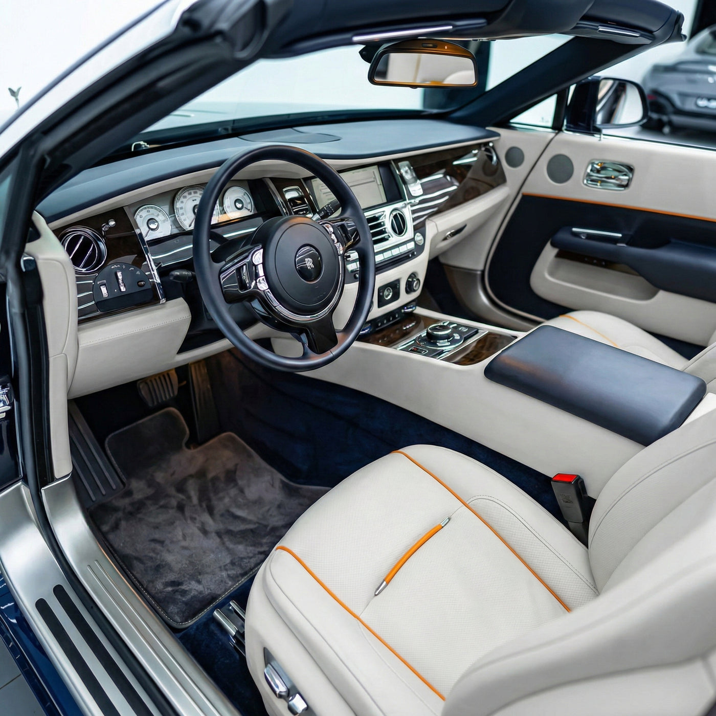 Alfombrillas de Alcántara para Rolls Royce Black Badge Dawn