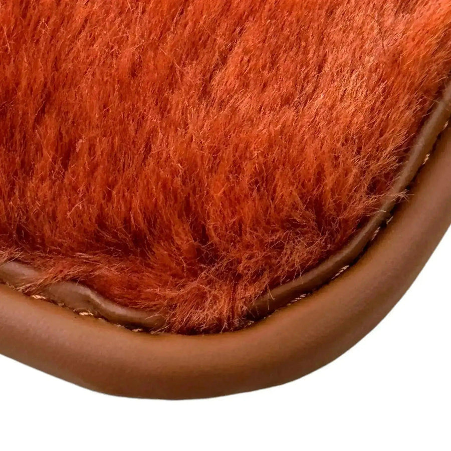Ginger Color Sheepskin Floor Mats for Rolls-Royce Ghost Series I (2010-2020) - AutoWin