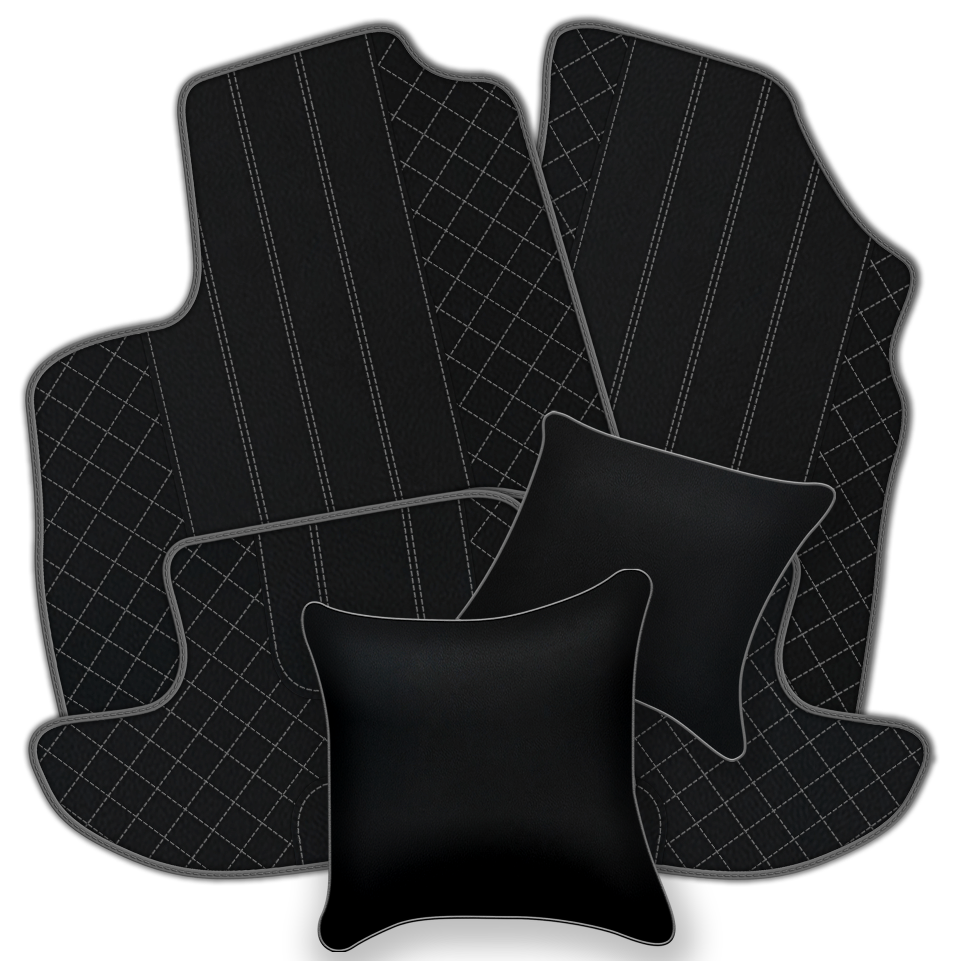 Black Leather Floor Mats for Bentley Continental GT (2011-2018)