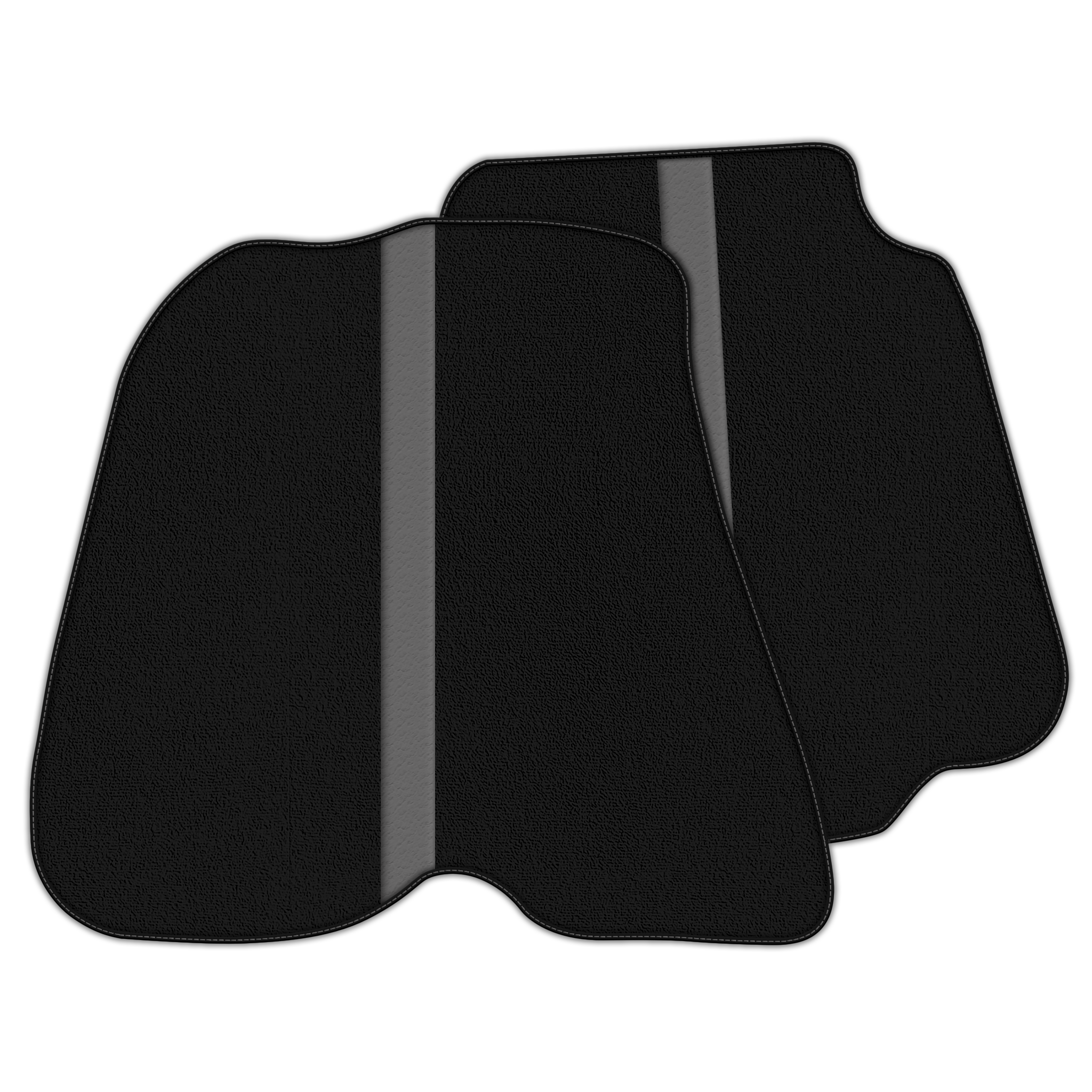 Black Floor Mats with Leather Line for Ferrari F12 Berlinetta (2012-2022) - Various Colors