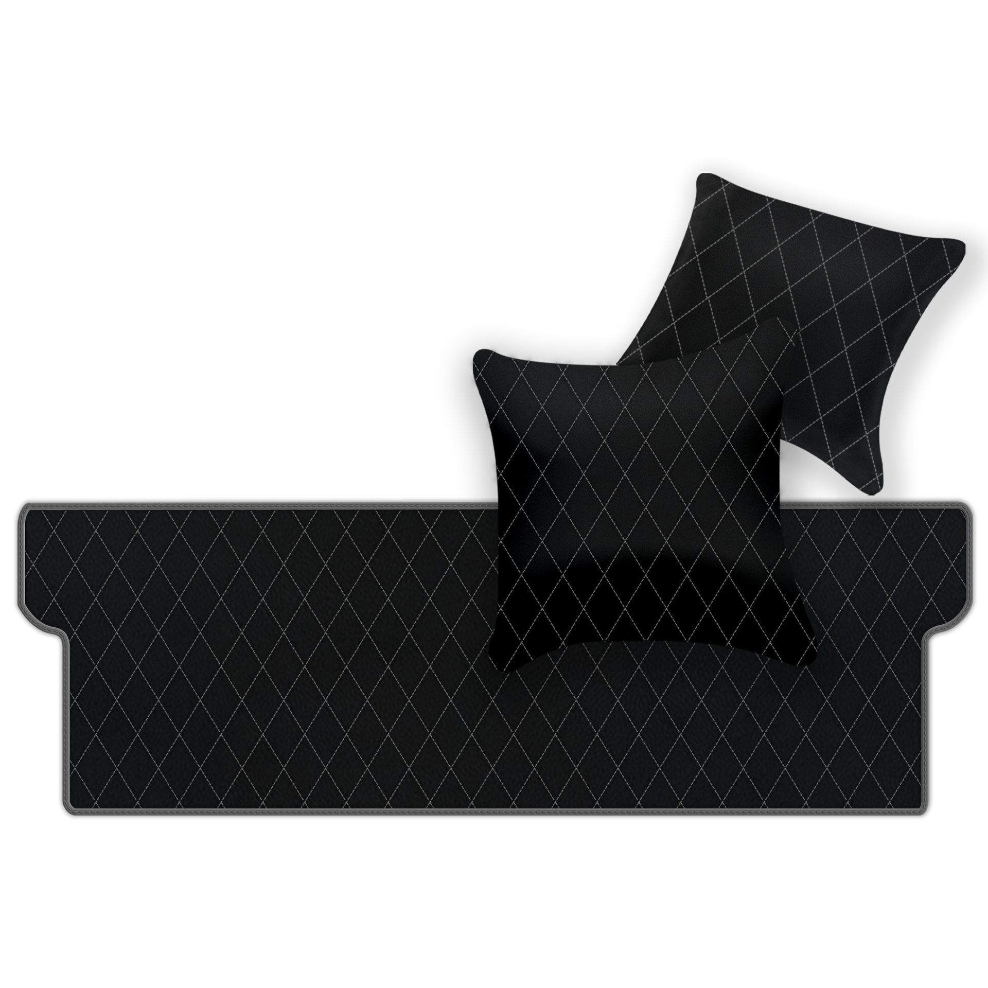 Tapis de voiture en cuir personnalisable avec motif en diamant unique pour Ferrari Dino GT4 (1973-1979) - AutoWin