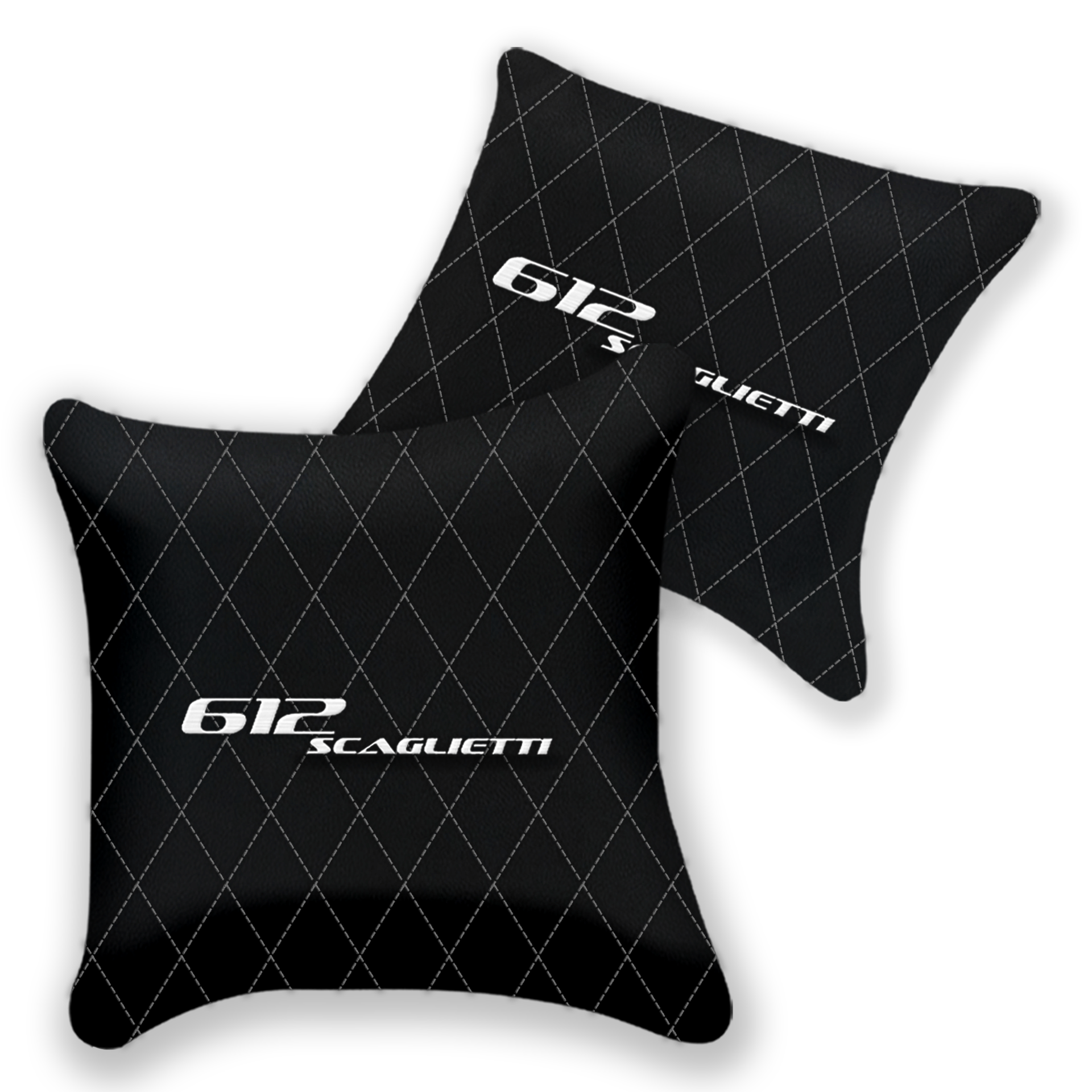 Customizable Black Leather Pillows for Ferrari 599 Coupe 2006-2012