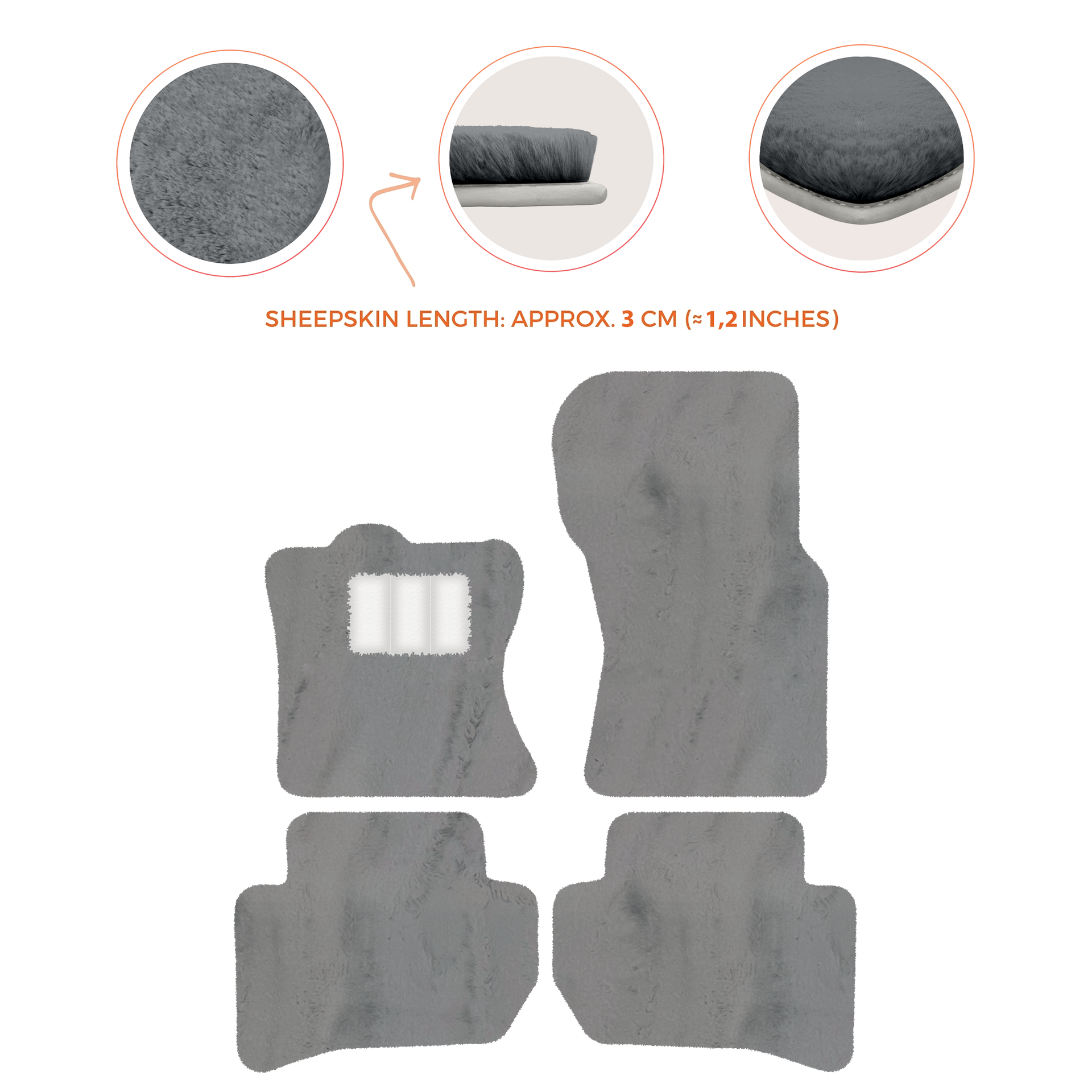 Premium Sheepskin Floor Mats for 2010-2013 Range Rover Sport