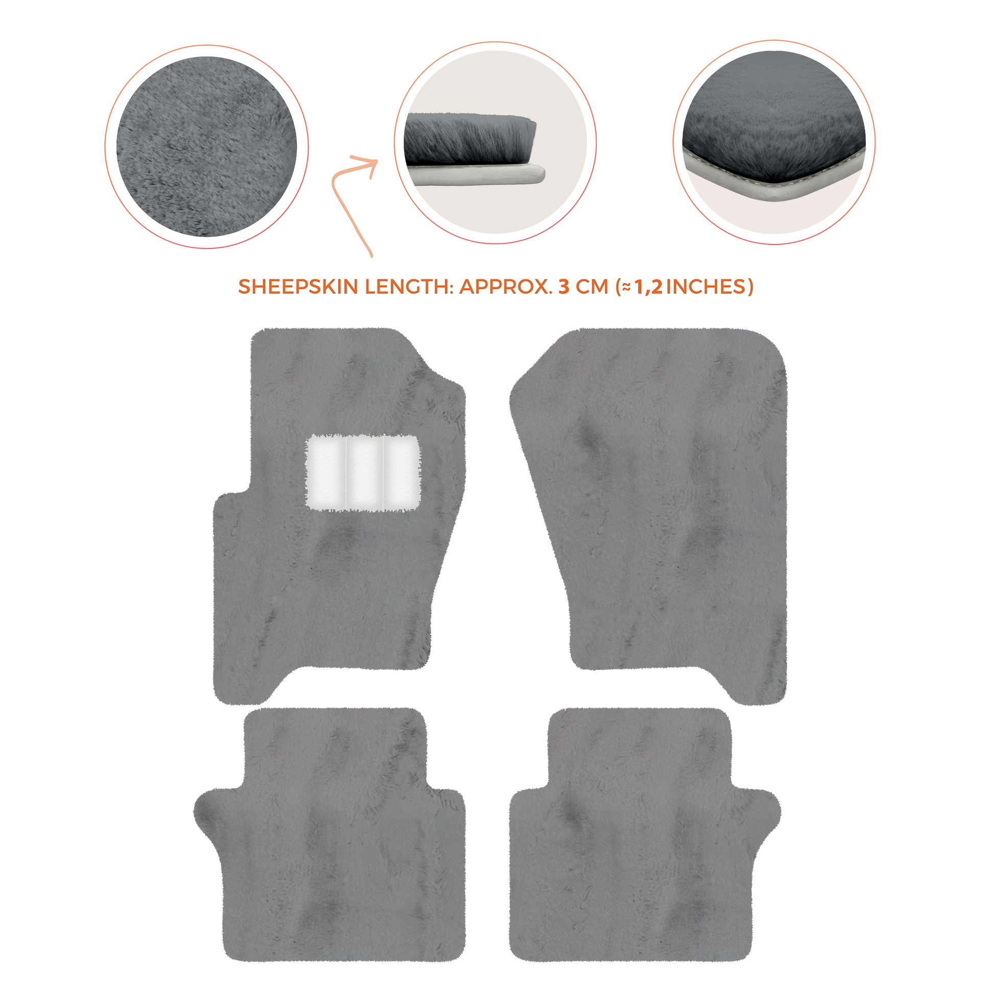 Luxury Sheepskin Floor Mats for Your Range Rover Sport 2005-2010