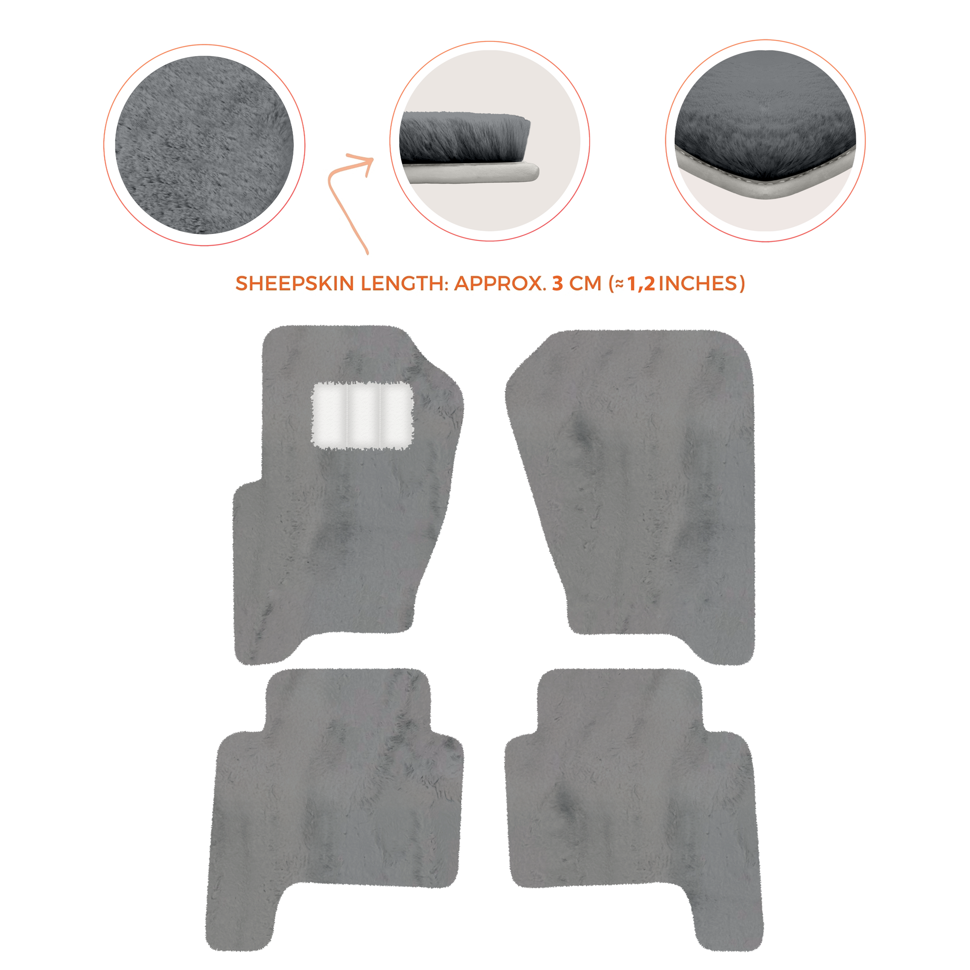 Luxury Sheepskin Floor Mats for Land Rover Discovery (2017-2026)