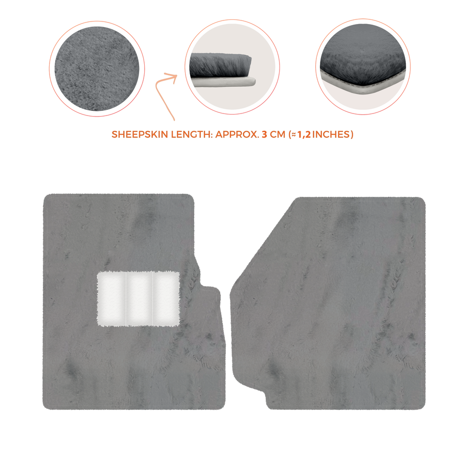Premium Sheepskin Floor Mats for Land Rover Discovery (2004-2009)