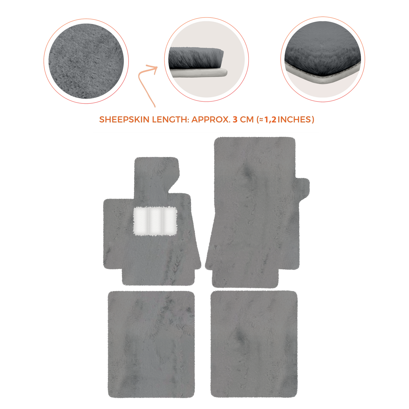 Luxurious Premium Sheepskin Floor Mats for Bentley Arnage (1998-2009)