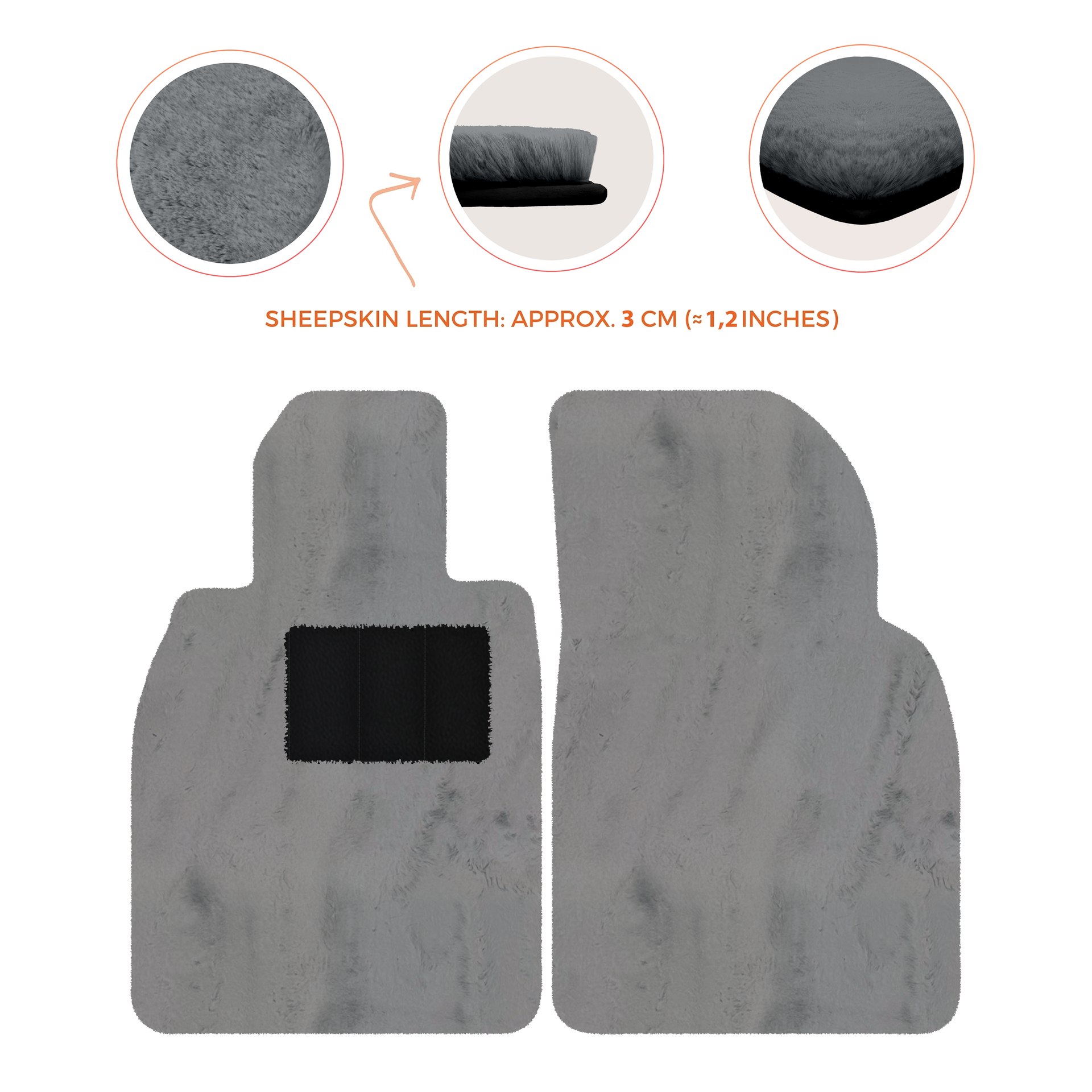 Premium Sheepskin Floor Mats for Porsche Cayenne (2018-2023)