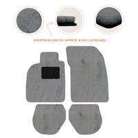 Sheepskin Floor Mats for Porsche 911-993 (1993-1998) - Sheepskin Length, Various Color Options