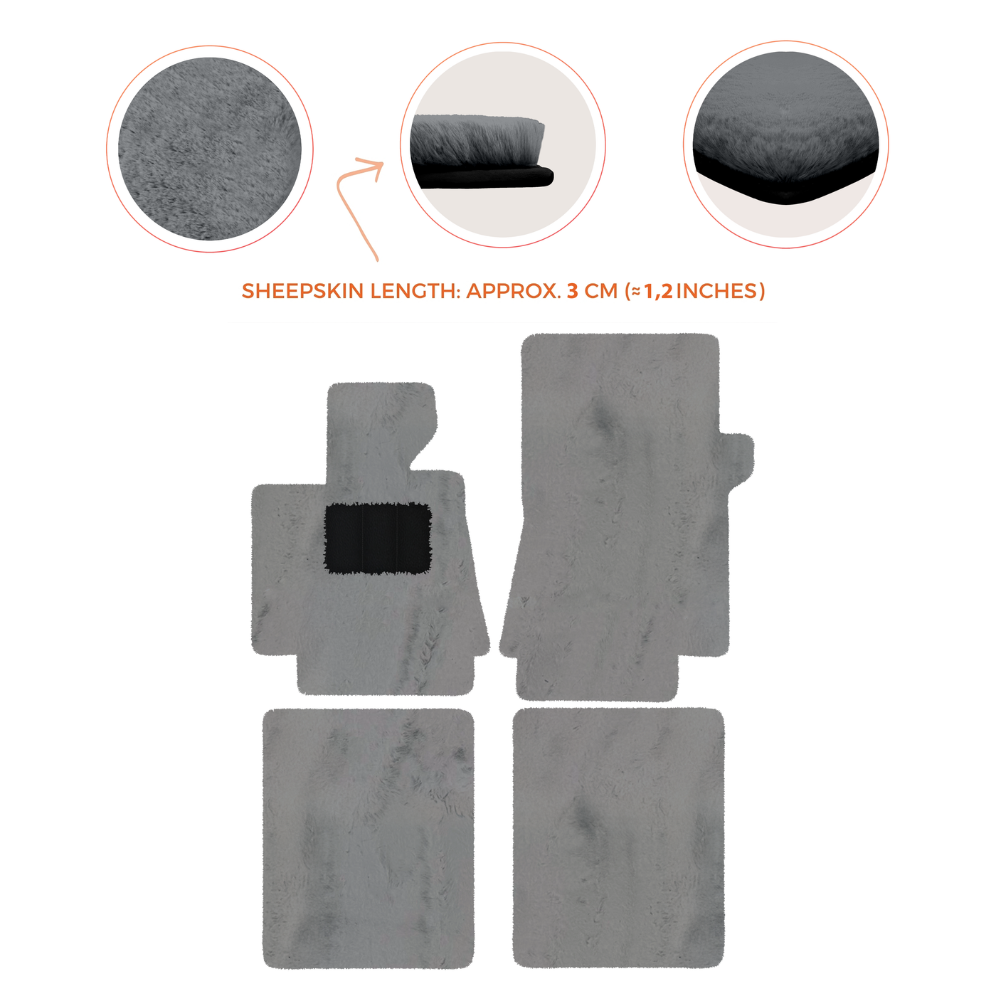 Luxurious Premium Sheepskin Floor Mats for Bentley Arnage (1998-2009)