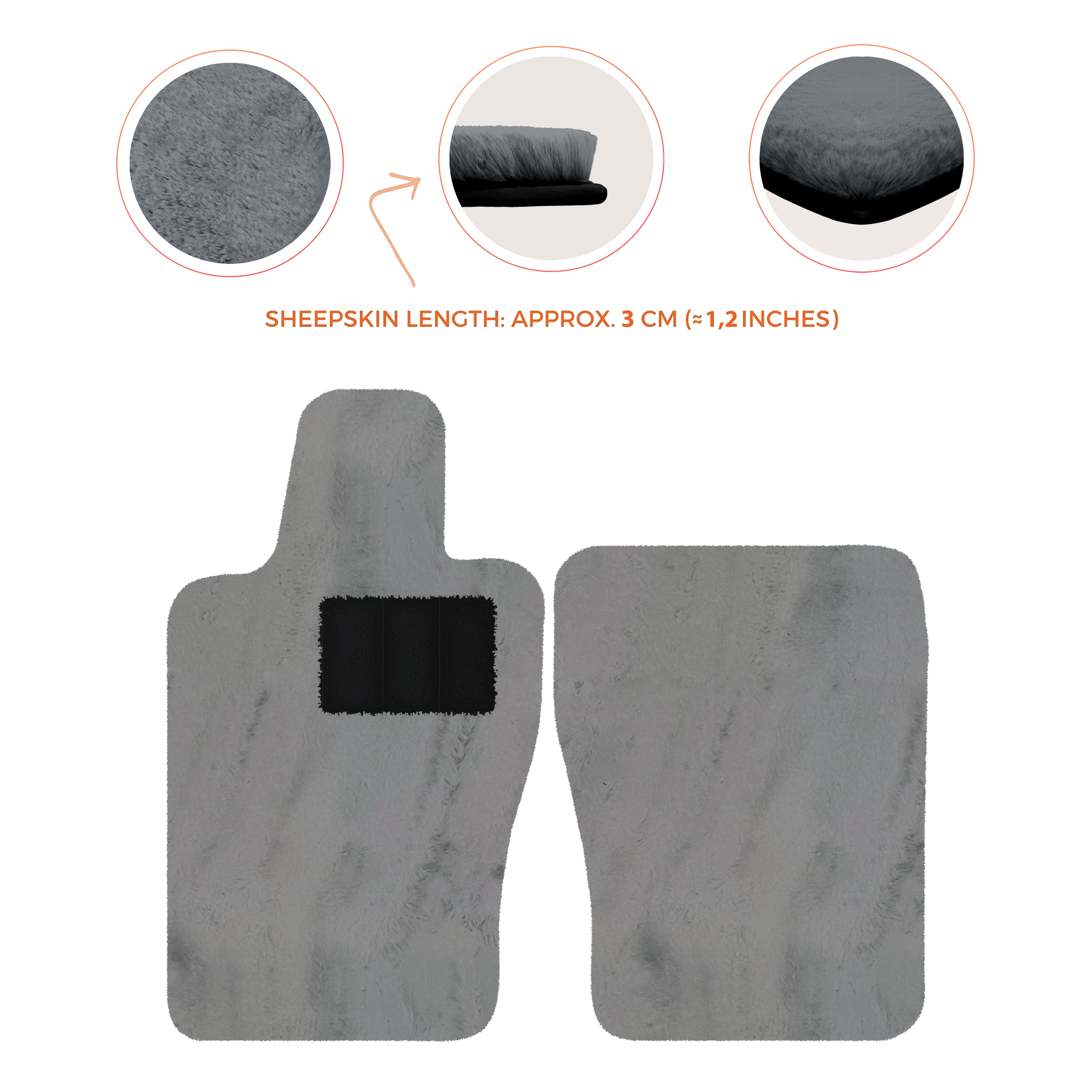 Premium Sheepskin Floor Mats for Aston Martin V8 Vantage (2019-2025)