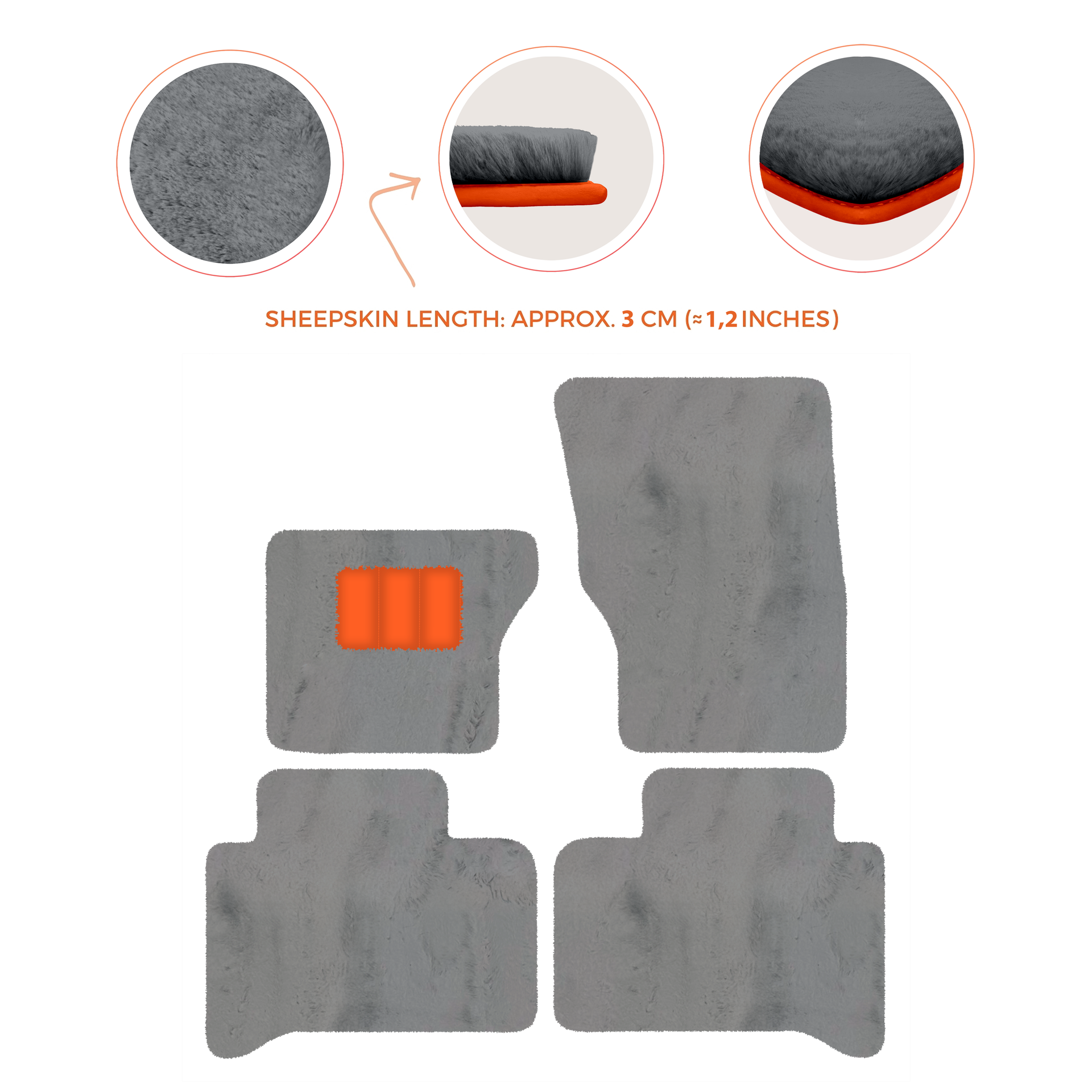 Luxury Sheepskin Floor Mats for Range Rover Velar (2017-2024)