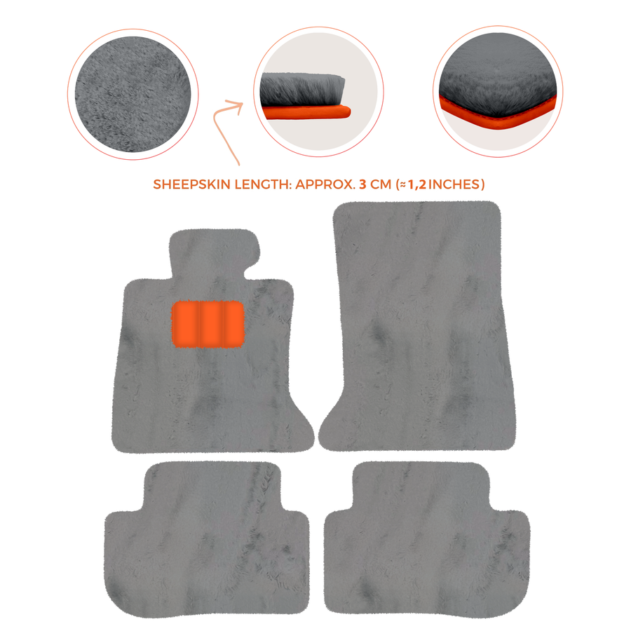 Premium Sheepskin Floor Mats for Rolls-Royce Ghost Series I RR2