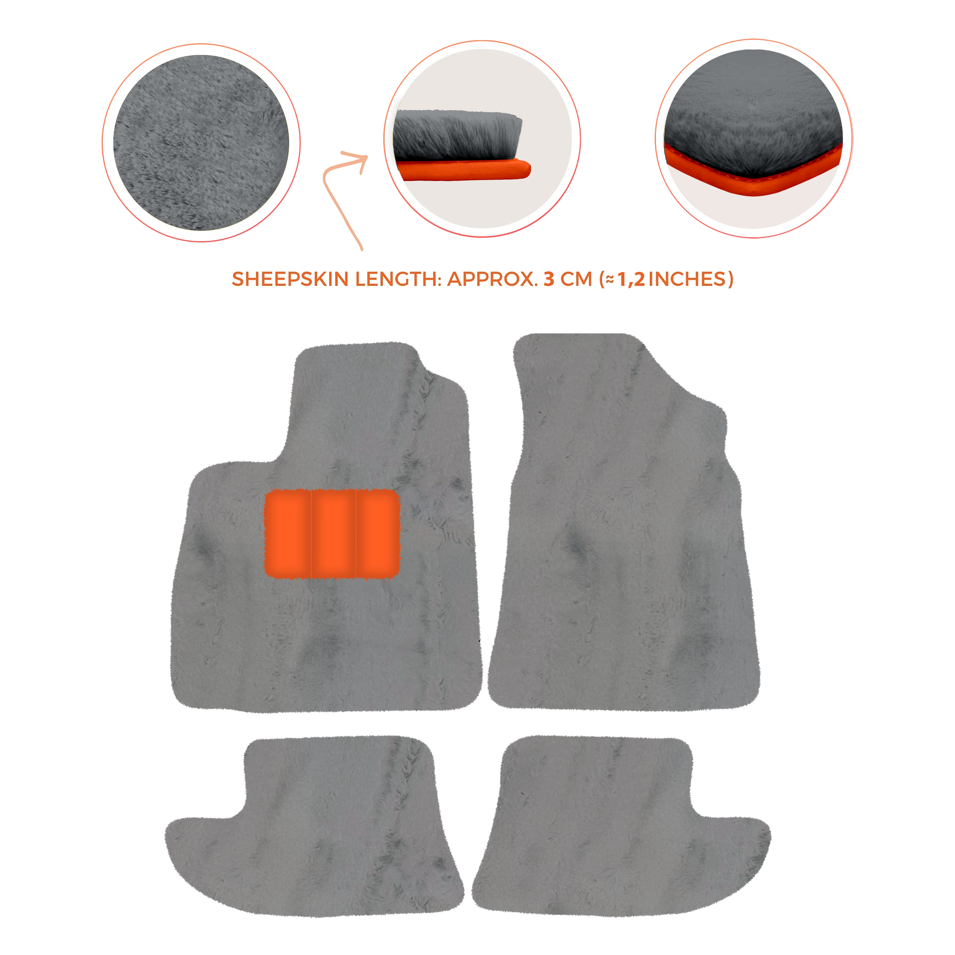 Premium Sheepskin Floor Mats for Bentley Continental GTC (2006–2011)