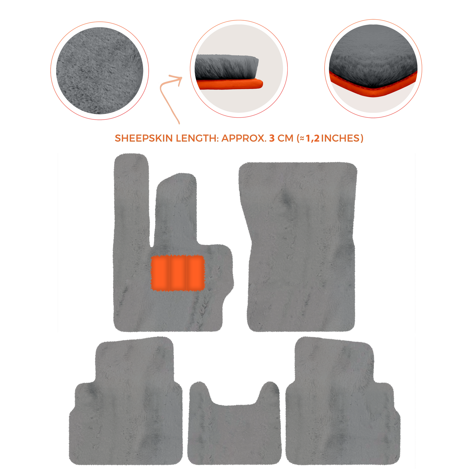 Premium Sheepskin Floor Mats for Mercedes-Benz G-Class W463 2008-2018