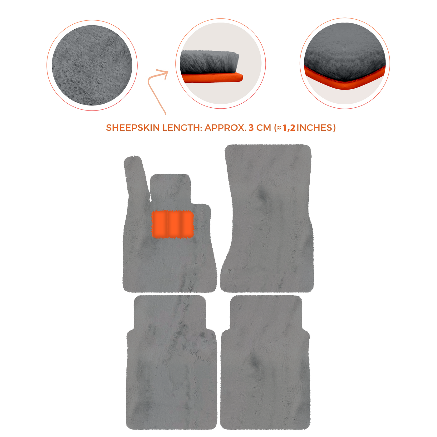 Luxury Sheepskin Floor Mats for Mercedes-Benz G-Class W463 (2018-2023)