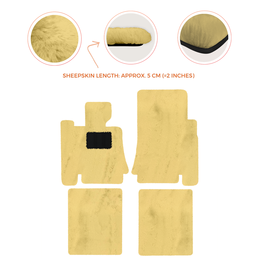 Premium Sheepskin Floor Mats for Bentley Mulsanne (2010-2020)