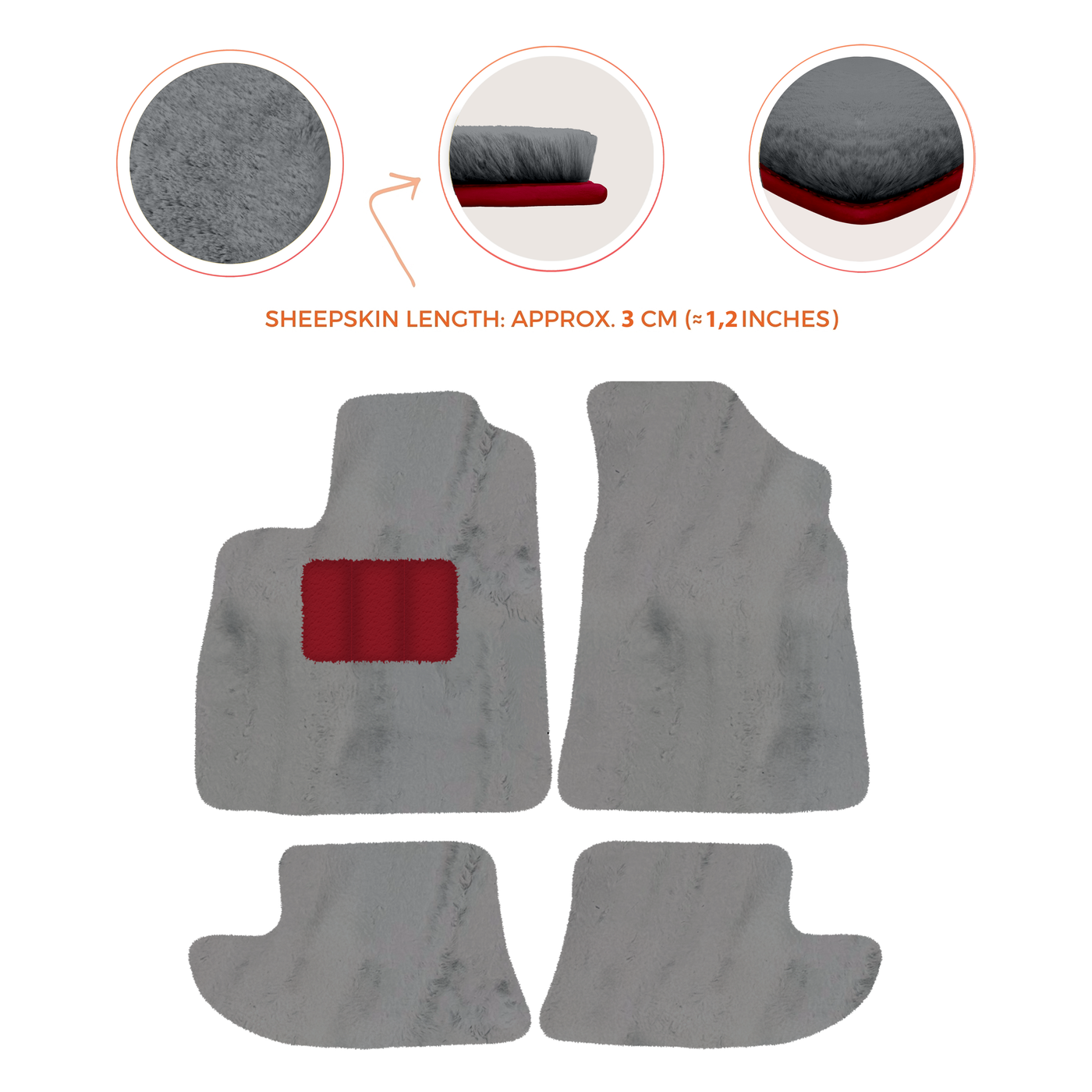Premium Sheepskin Floor Mats for Bentley Continental GT (2003-2011)