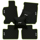 Luxury Black Leather Floor Mats for Ferrari Roma (2021-2024)