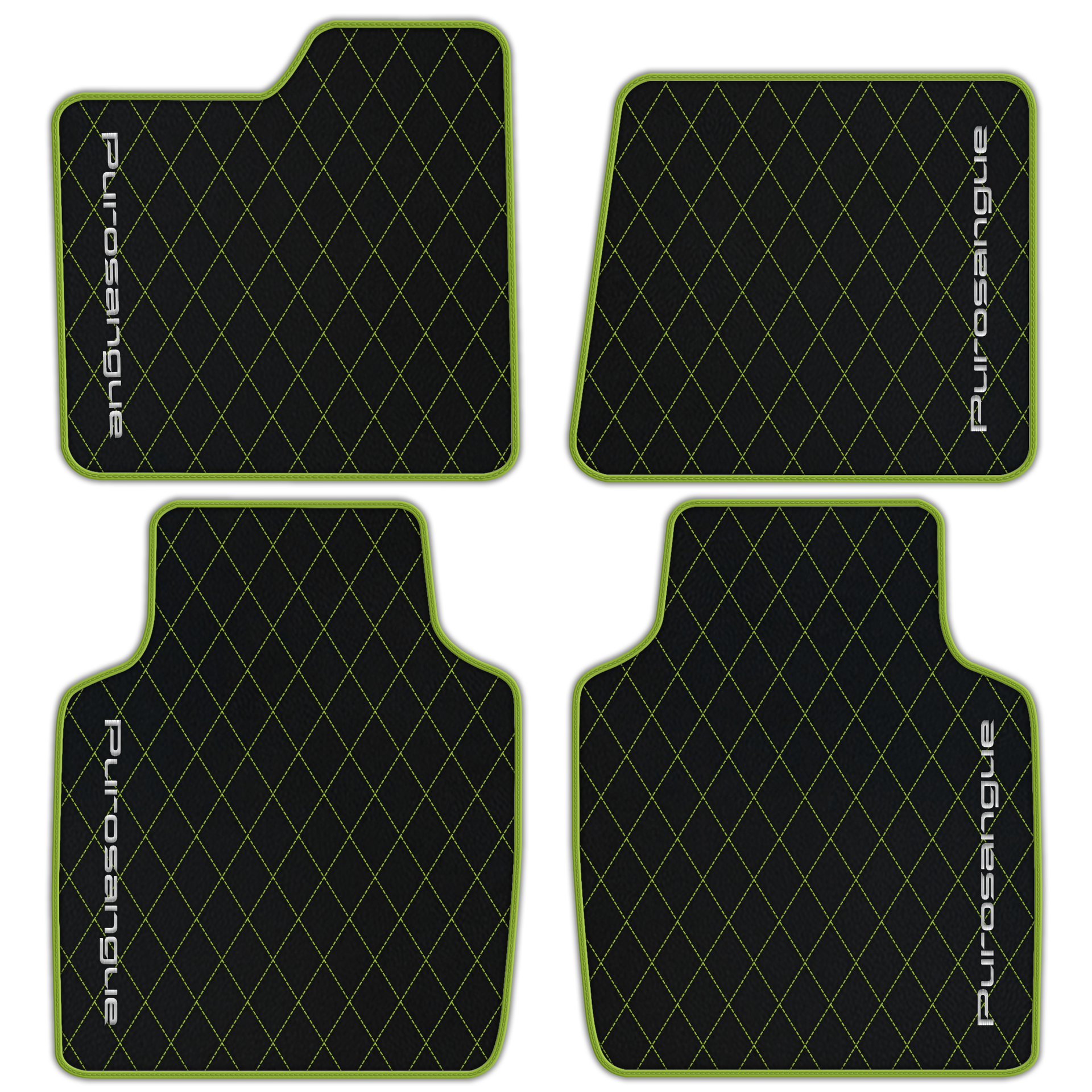Premium Black Leather Floor Mats for Rolls Royce Shadow (1965-1977)