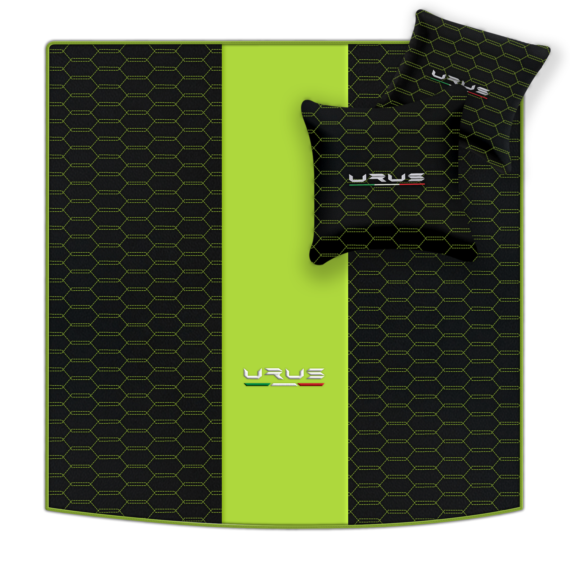 Floor Mats For Lamborghini Urus Black Tailored Yellow Edition - AutoWin.EU