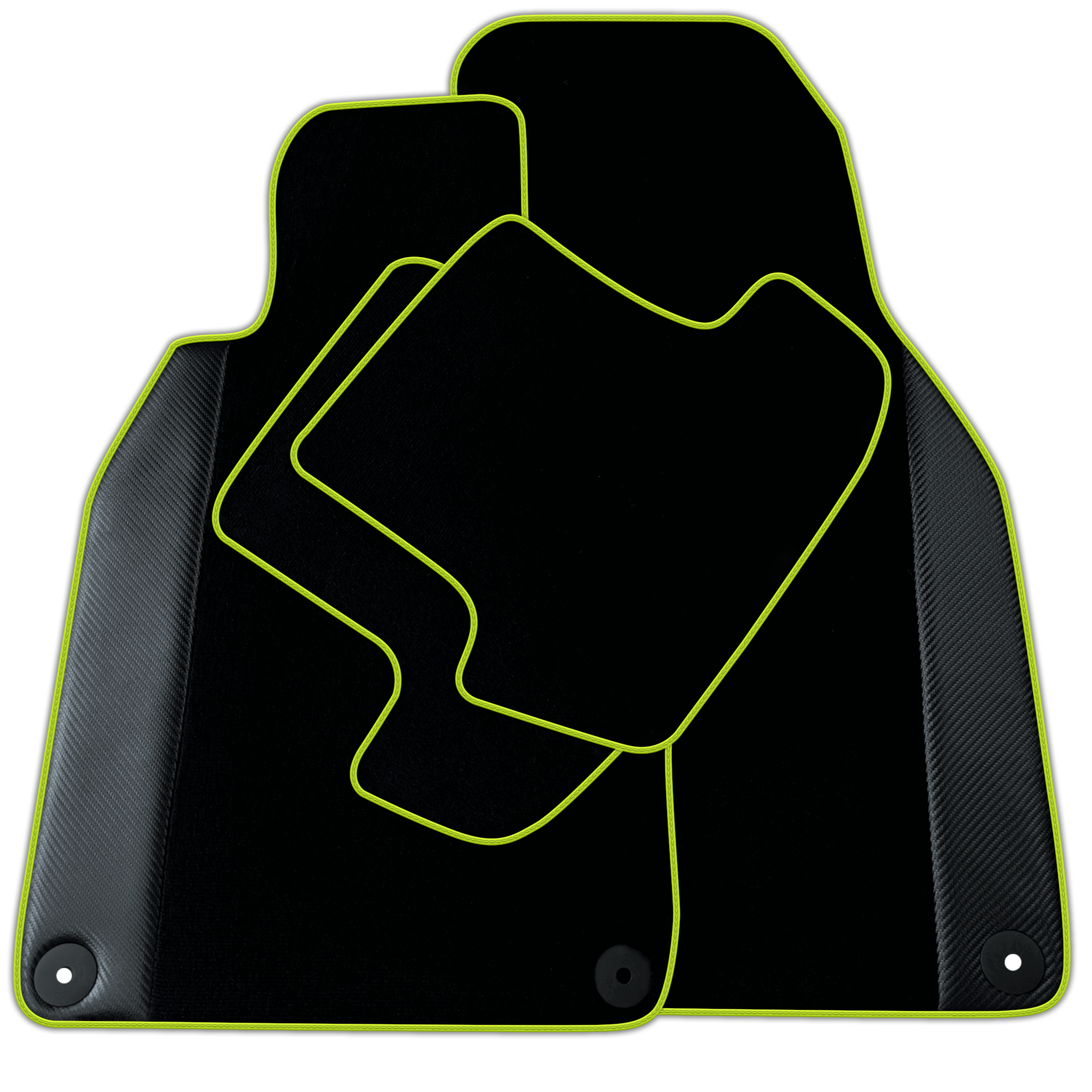 Black Floor Mats for Porsche Cayenne (2018-2023) with Carbon