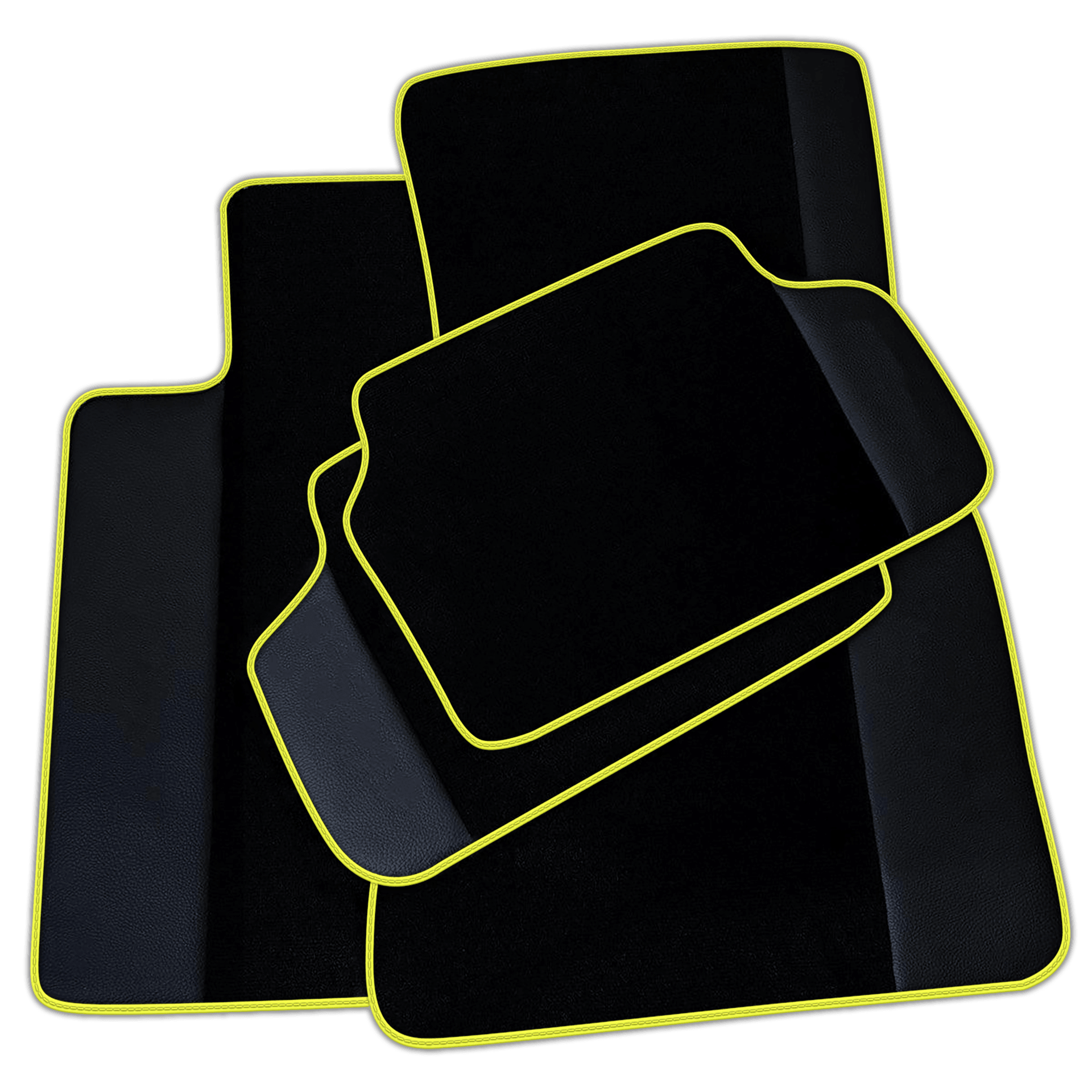 Black Floor Mats for BMW 5 Series G30 Sedan (2016-2023) with Leather | Various Trim Colors