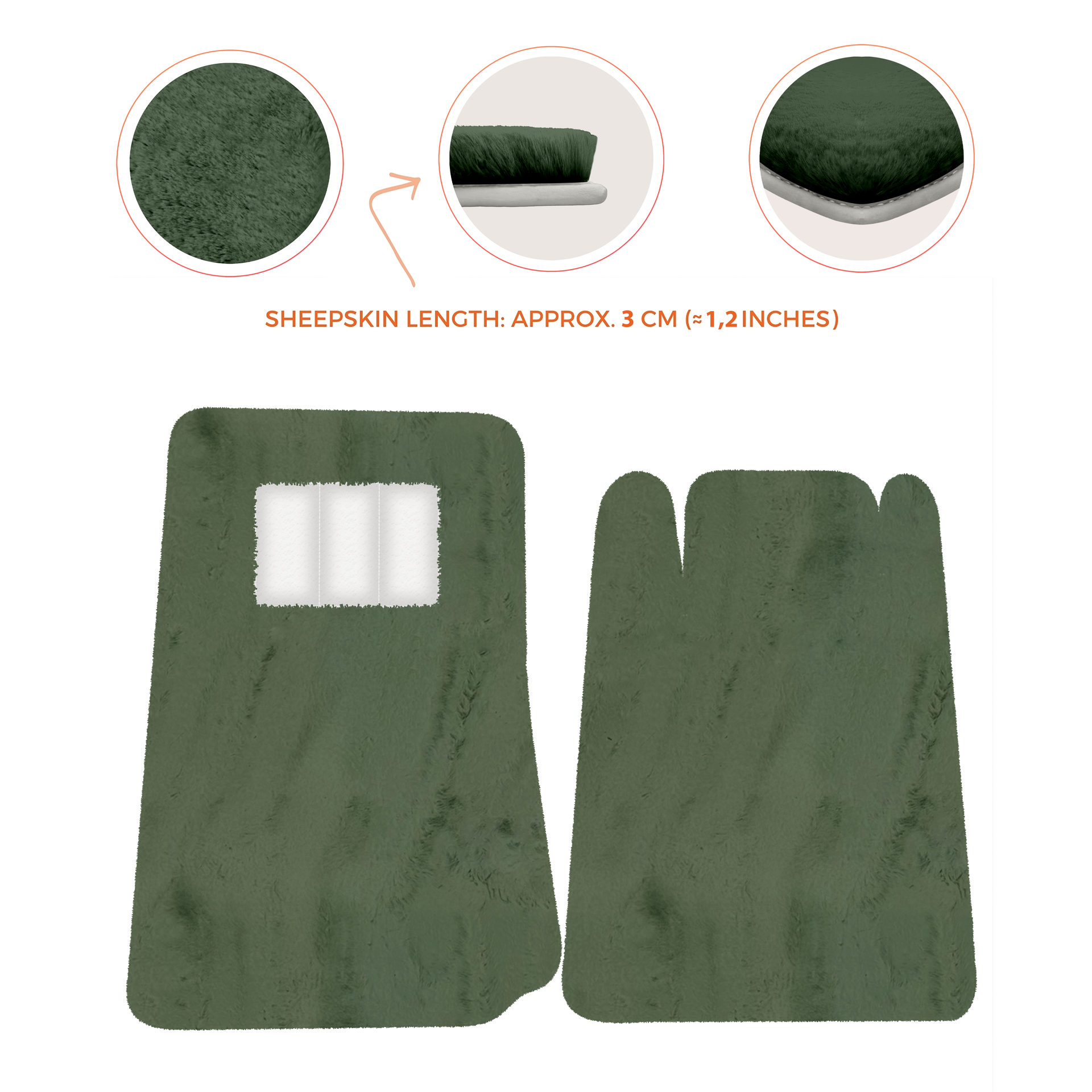 Lamborghini Jalpa Sheepskin Floor Mats (1981-1988) - Premium Luxury