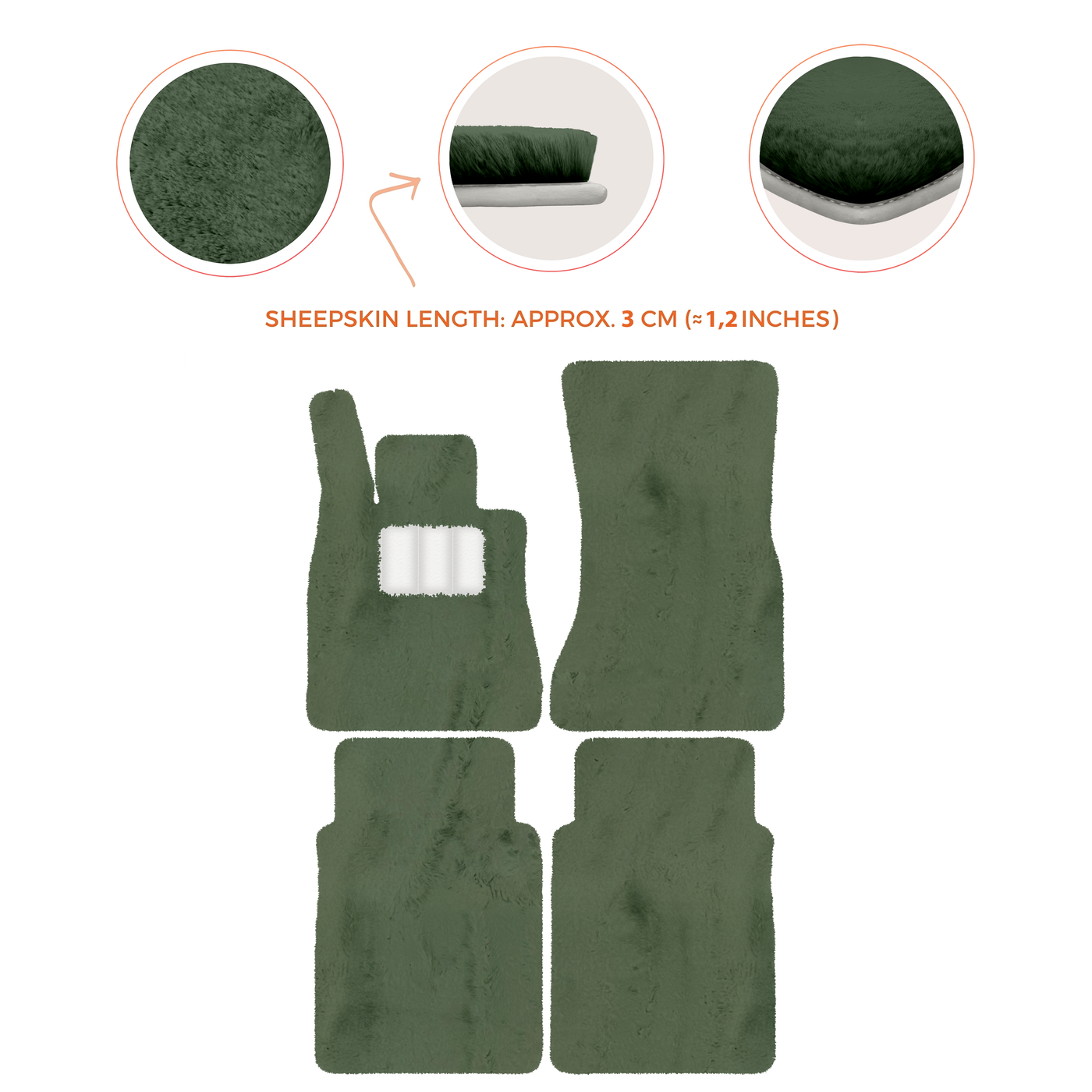 Luxury Sheepskin Floor Mats for Mercedes-Benz G-Class W463 (2018-2023)