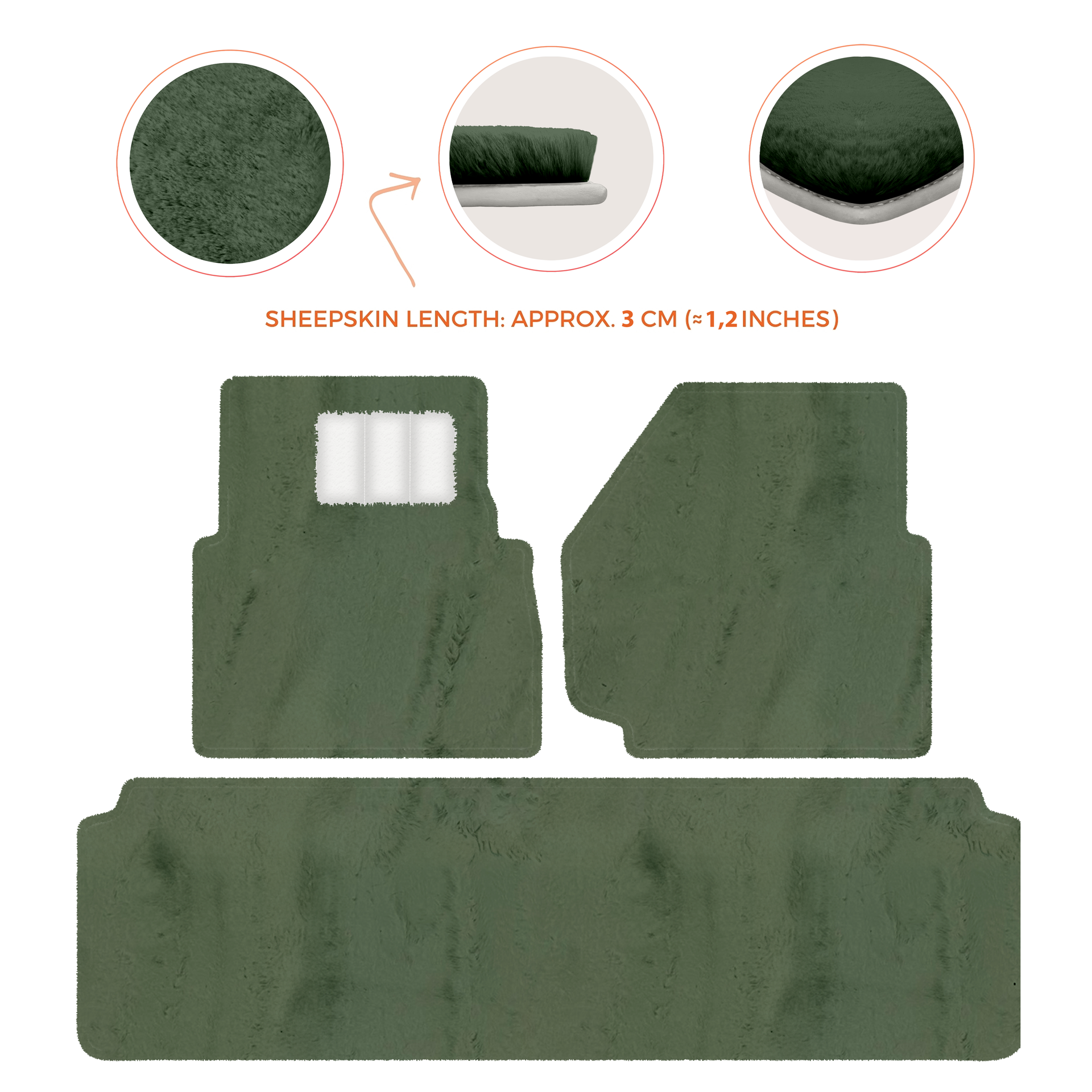 Luxurious Premium Sheepskin Floor Mats for Range Rover (2012-2022)