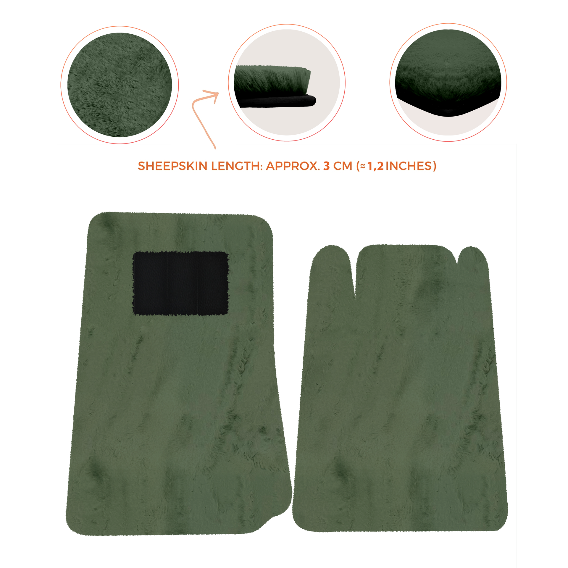 Lamborghini Jalpa Sheepskin Floor Mats (1981-1988) - Premium Luxury