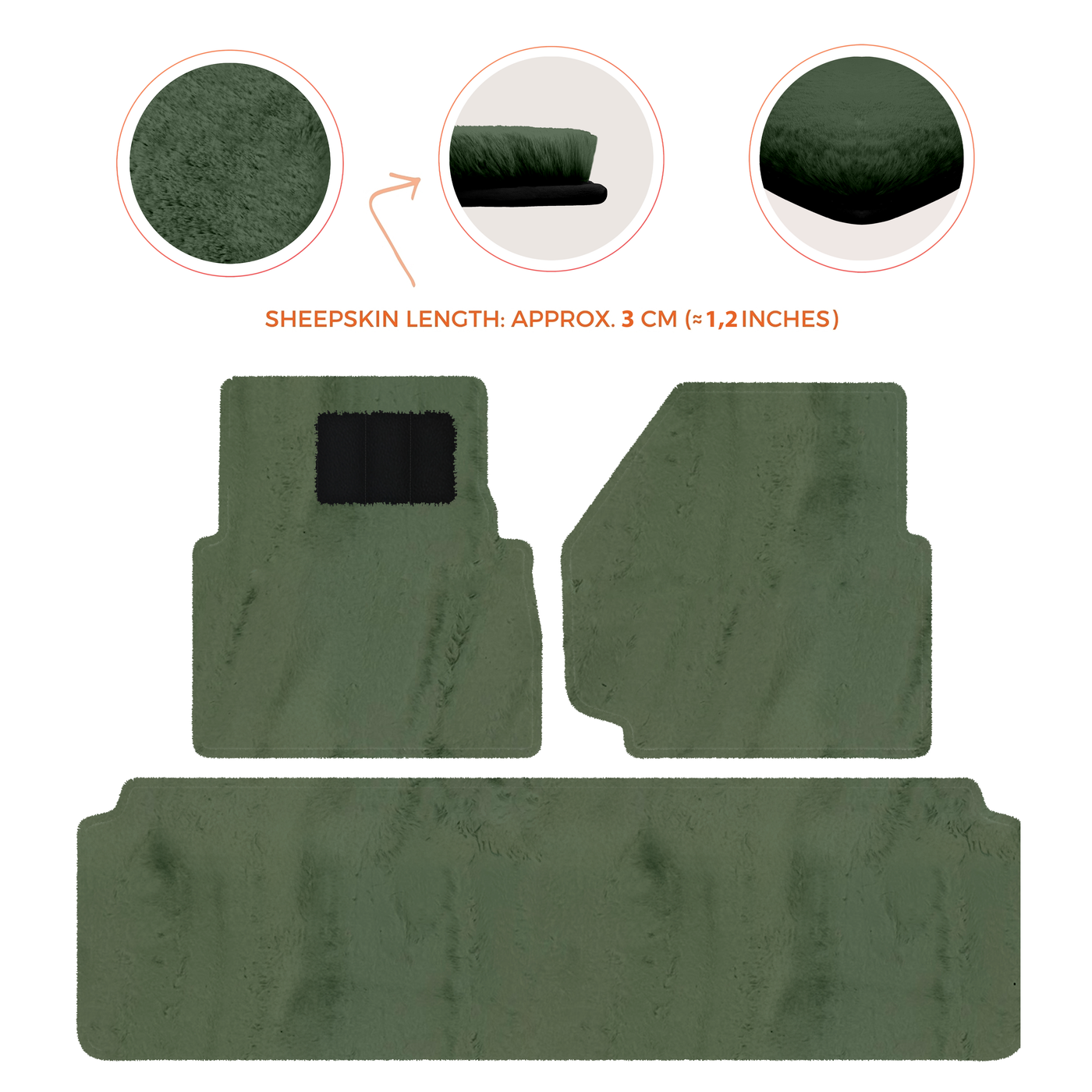 Luxurious Premium Sheepskin Floor Mats for Range Rover (2012-2022)