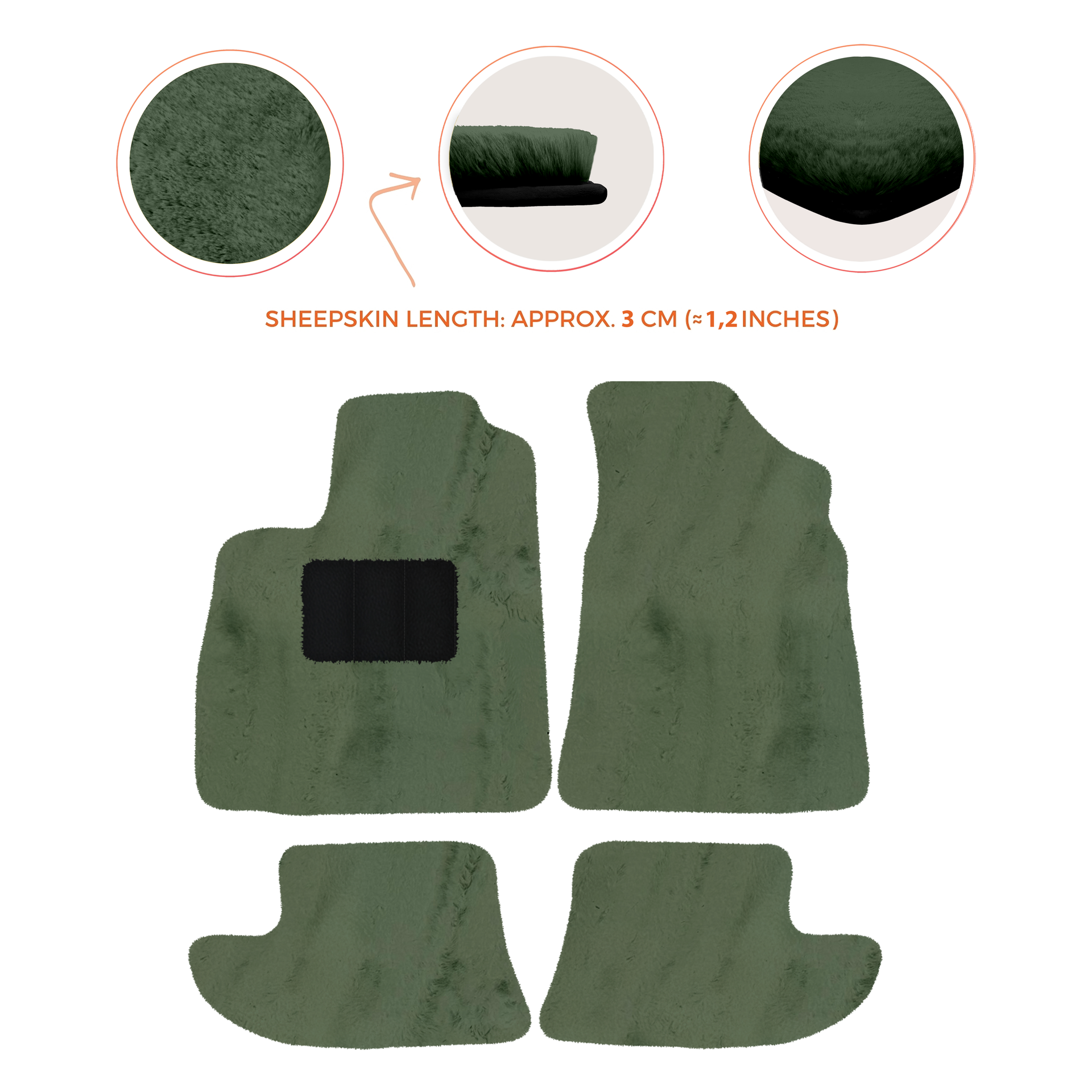 Premium Sheepskin Floor Mats for Bentley Continental GTC (2006–2011)