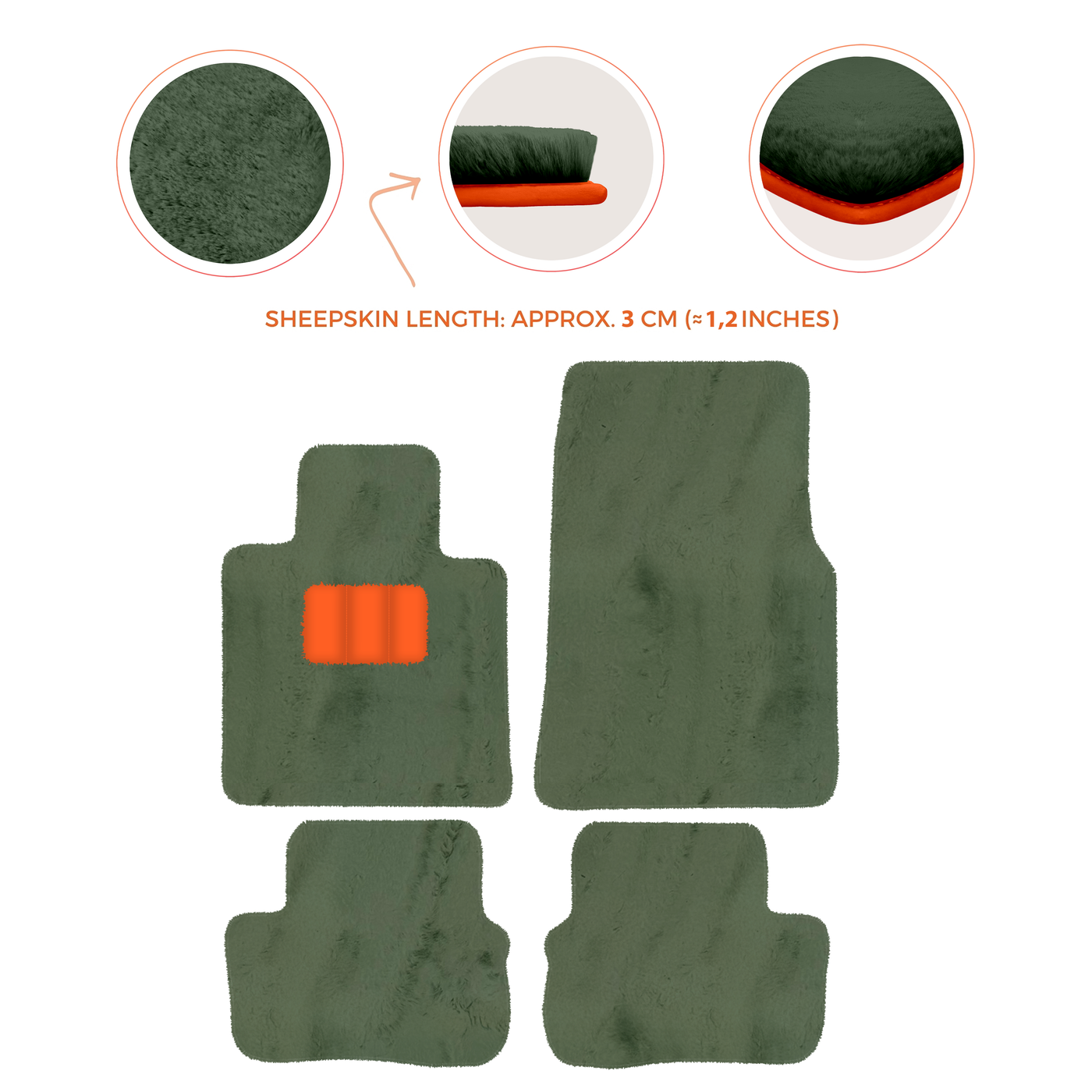 Premium Sheepskin Floor Mats for Rolls-Royce Cullinan (2018-2025)