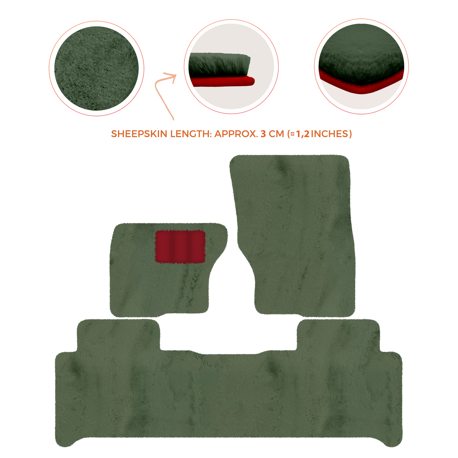 Luxury Sheepskin Floor Mats for Land Rover Discovery (2017-2026)