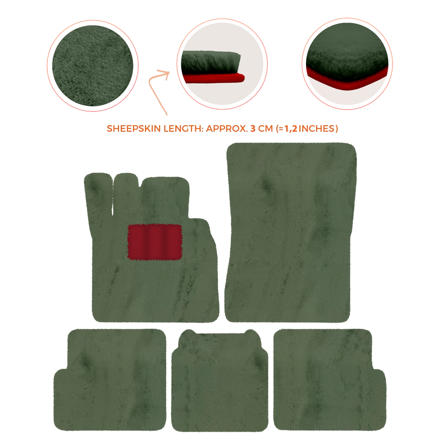 Premium Sheepskin Floor Mats for Ferrari 296 GTS (2022-2025)