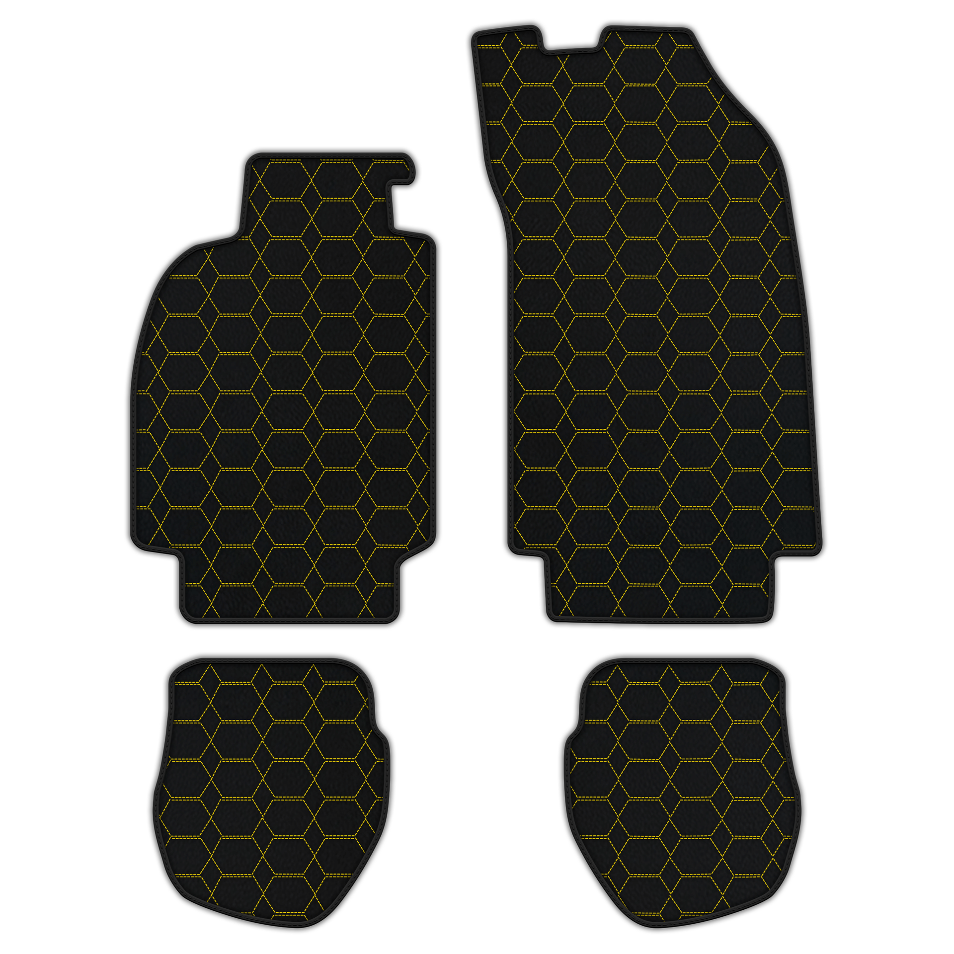 Customizable Leather Floor Mats for Porsche 964 - Hexagon Design