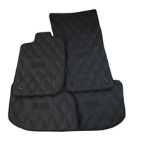 Bentley Continental GT (2018–2023) Black Floor Mats - with Leather | ER56 Design