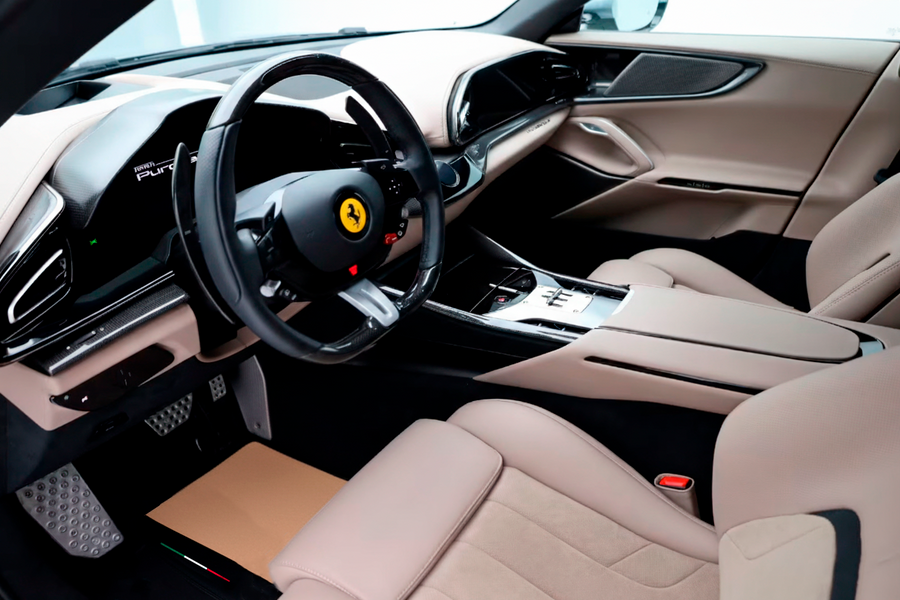 Tapis de voiture beige pour Ferrari SF90 Stradale