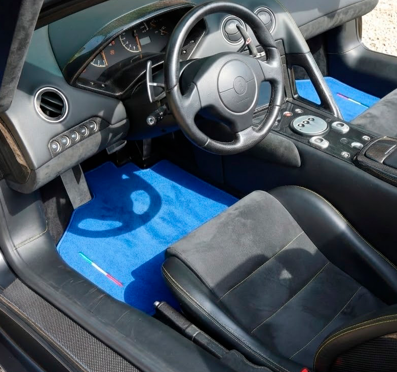 Tappetini per auto personalizzabili blu per Lamborghini Murcielago marca AutoWin