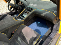 Anpassbare dunkelblaue Fußmatten für Lamborghini Diablo 1990-2001 mit Alcantara-Leder