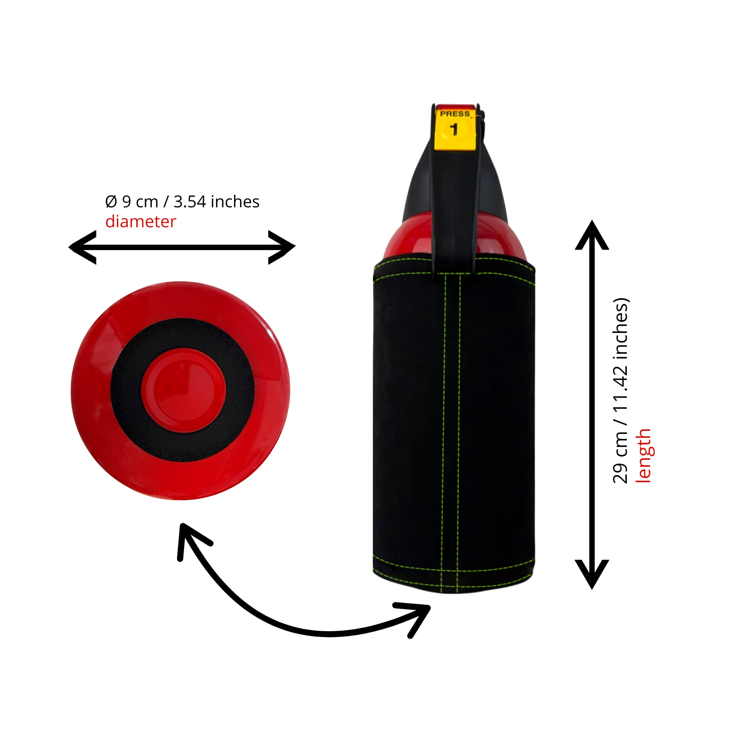 Fire Extinguisher Cover for Ferrari – Black Alcantara with Various Color Stitching